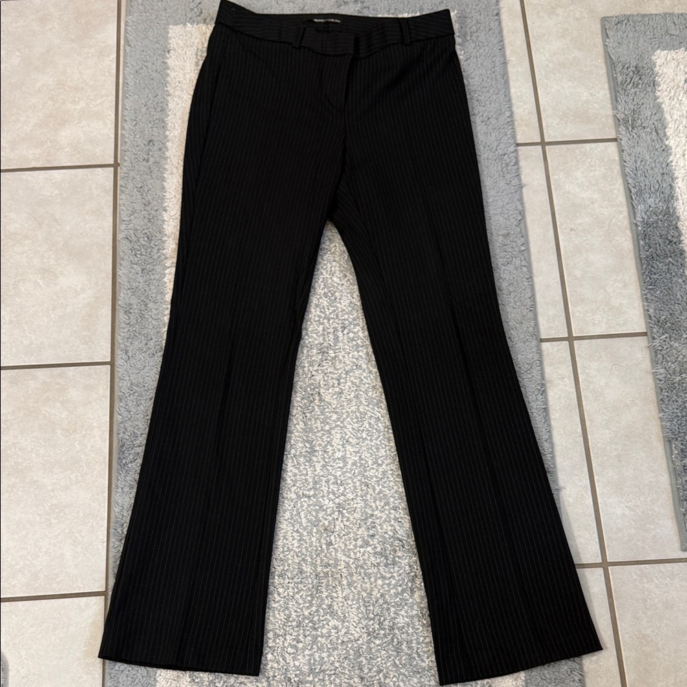 Amanda & Chelsea Black Pinstripe Flare Pants